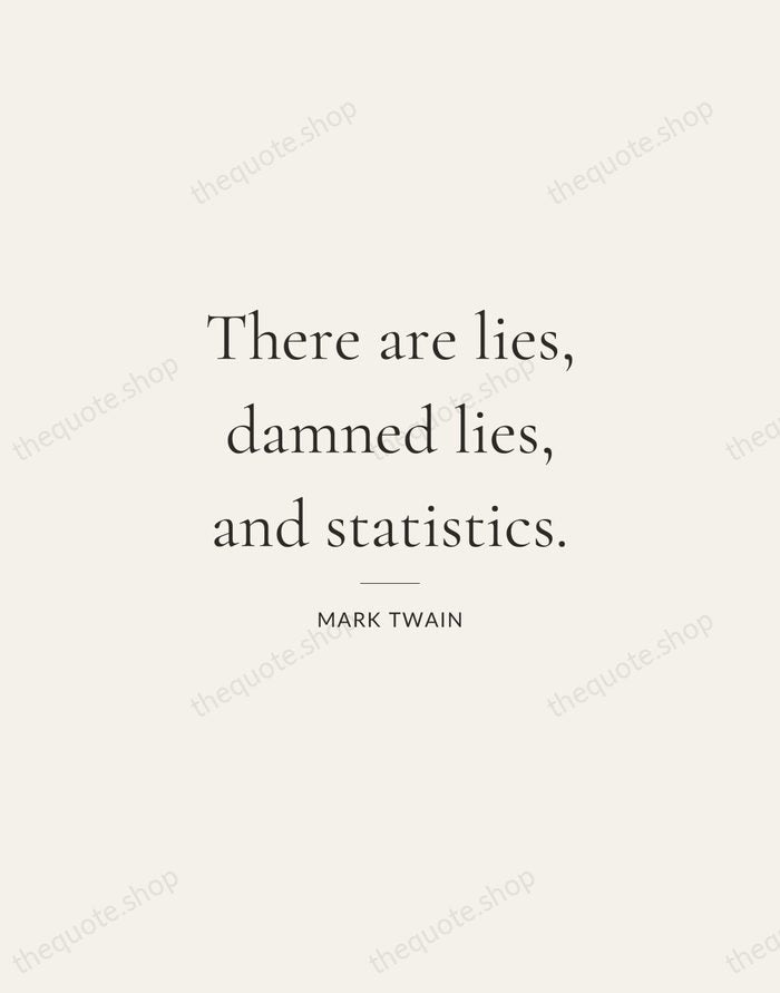 There are lies, damned lies, and statistics. — Mark Twain — Gallery Rule