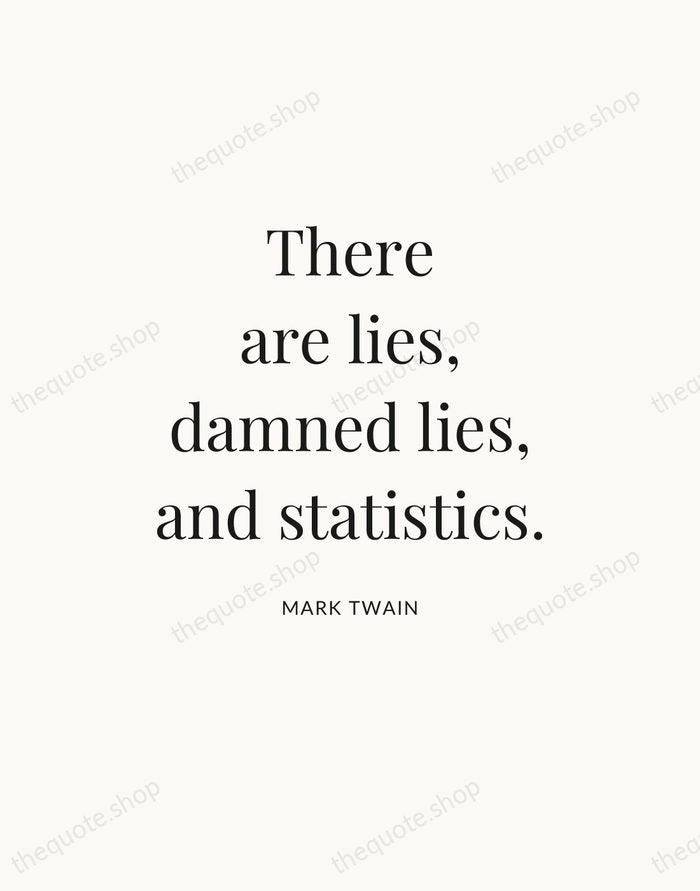 There are lies, damned lies, and statistics. — Mark Twain — Statement Serif