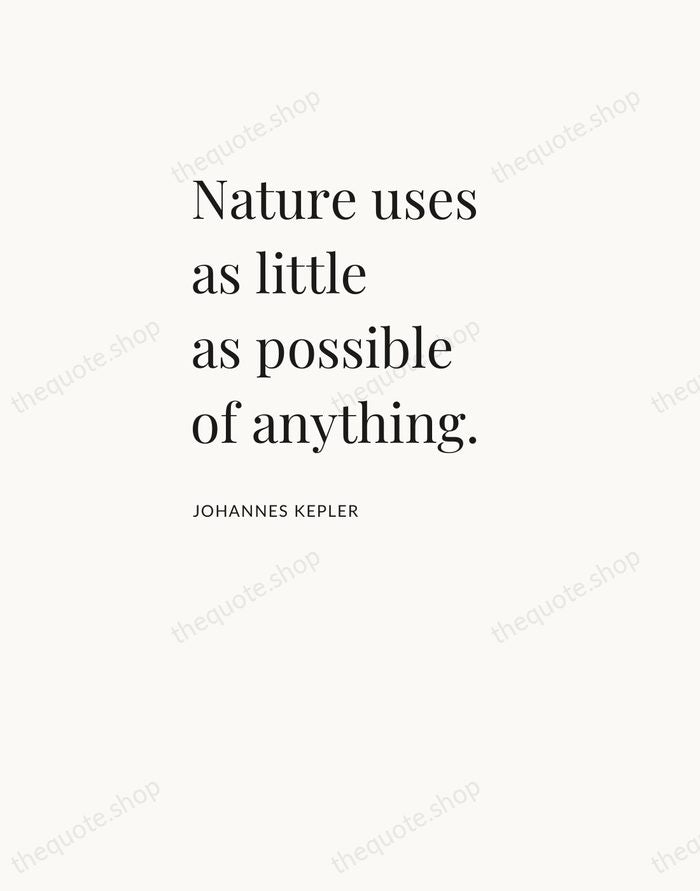 Nature uses as little as possible of anything. — Johannes Kepler — Asymmetric Left