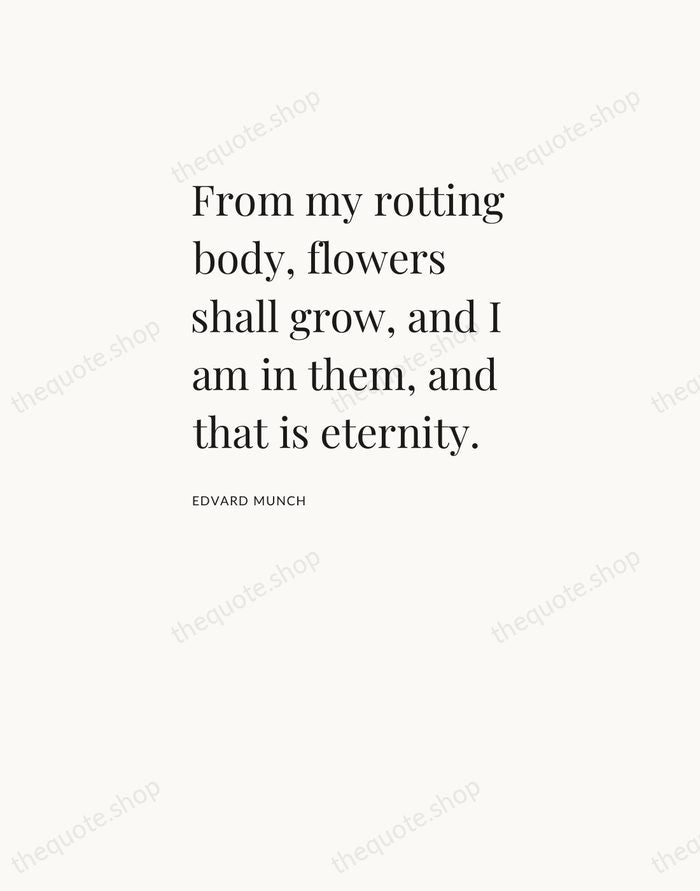 From my rotting body, flowers shall grow, and I am in them… — Edvard Munch — Asymmetric Left