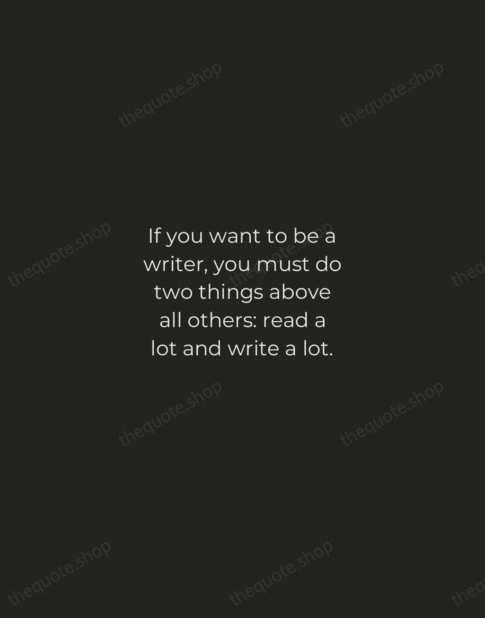 If you want to be a writer, you must do two things… — Stephen King — Tracked Caps Unsigned