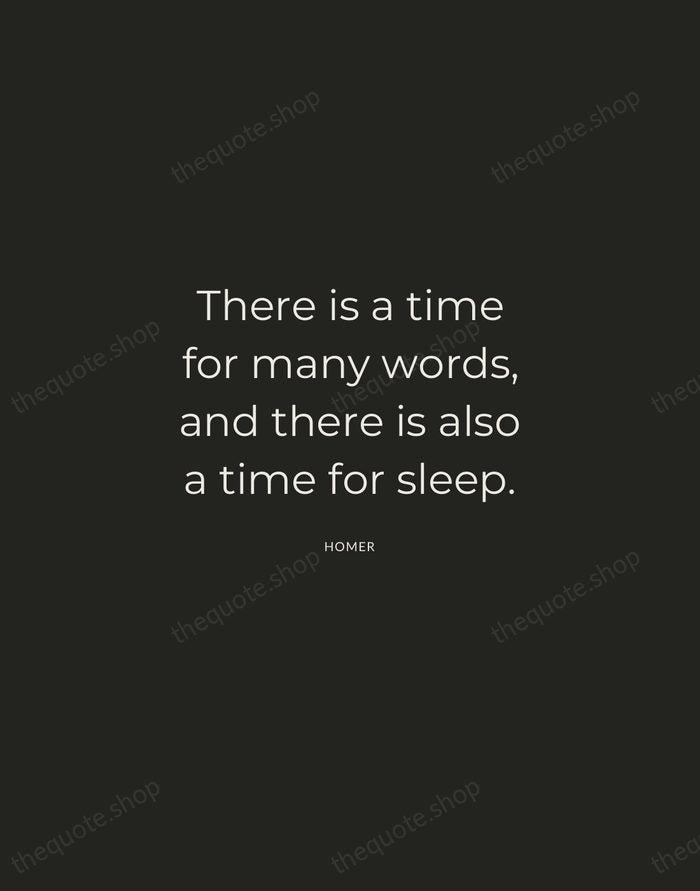 There is a time for many words, and there is also a… — Homer — Charcoal Sans