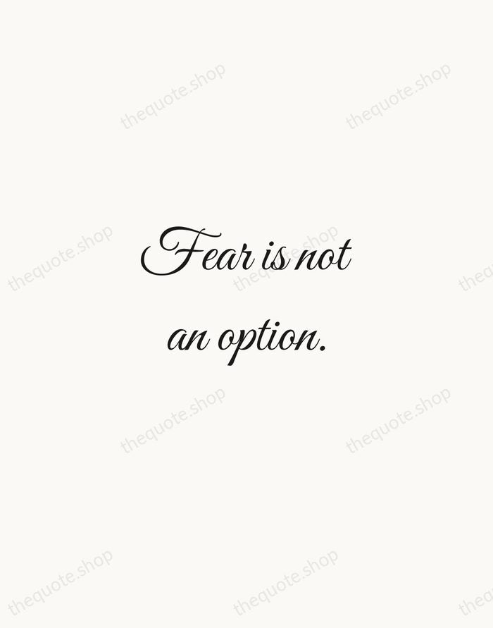 Fear is not an option. — Usain Bolt — Script Whisper