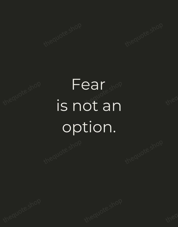 Fear is not an option. — Usain Bolt — Tracked Caps Unsigned