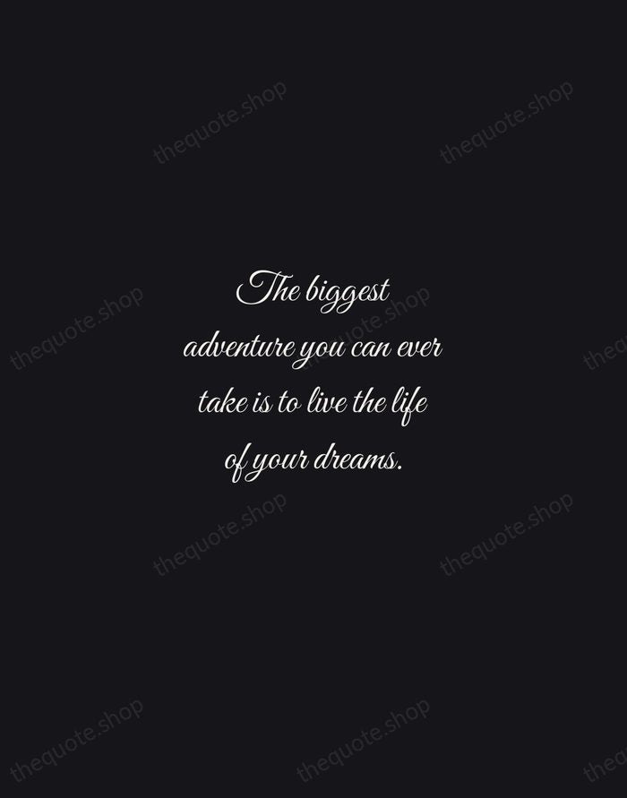 The biggest adventure you can ever take is to live the life… — Oprah Winfrey — Night Script