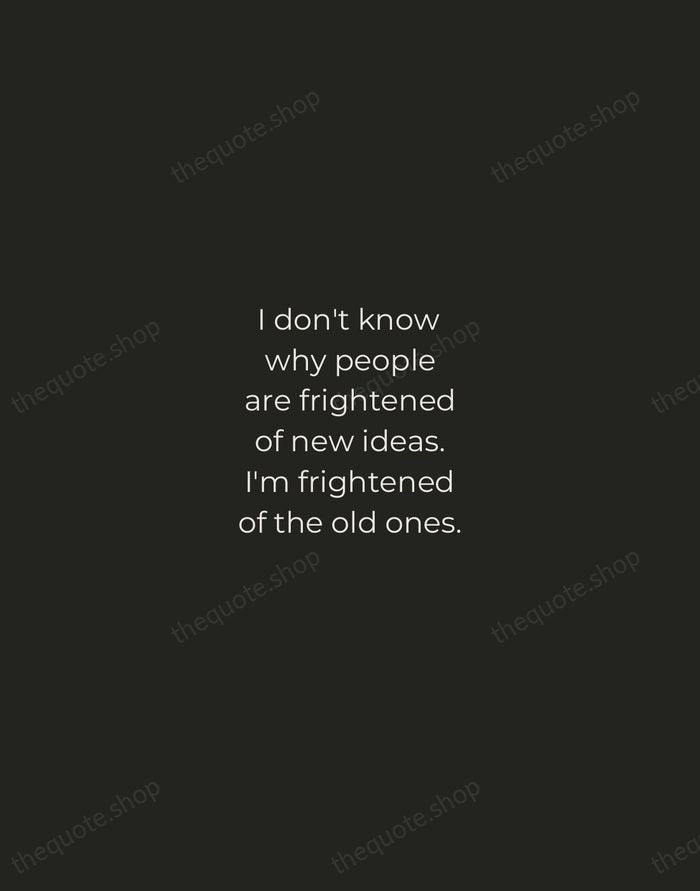 I don't know why people are frightened of new ideas. I'm frightened… — Betty White — Tracked Caps Unsigned
