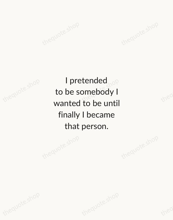 I pretended to be somebody I wanted to be until finally I… — Cary Grant — Minimal Unsigned