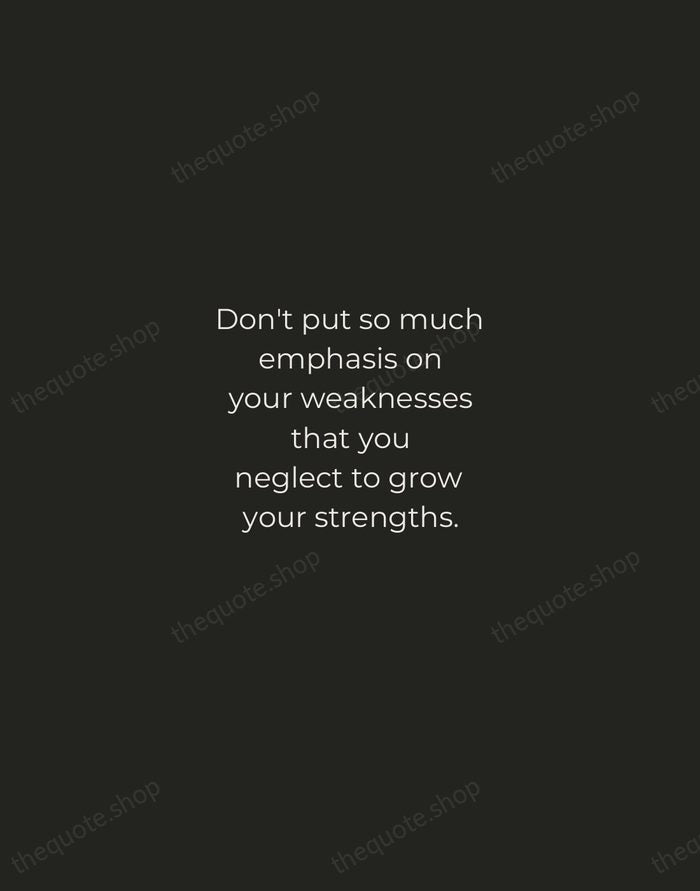 Don't put so much emphasis on your weaknesses that you neglect to… — Mindy Kaling — Tracked Caps Unsigned