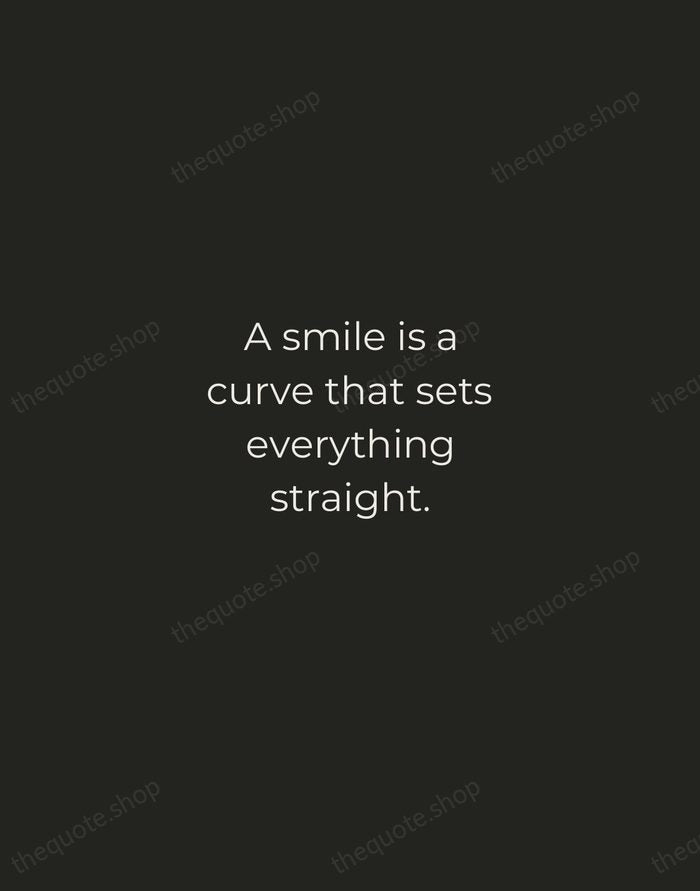 A smile is a curve that sets everything straight. — Phyllis Diller — Tracked Caps Unsigned