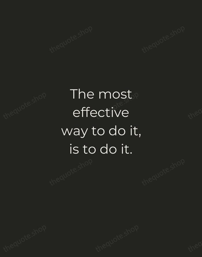 The most effective way to do it, is to do it. — Amelia Earhart — Tracked Caps Unsigned