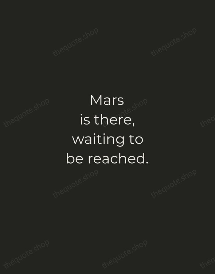 Mars is there, waiting to be reached. — Buzz Aldrin — Tracked Caps Unsigned