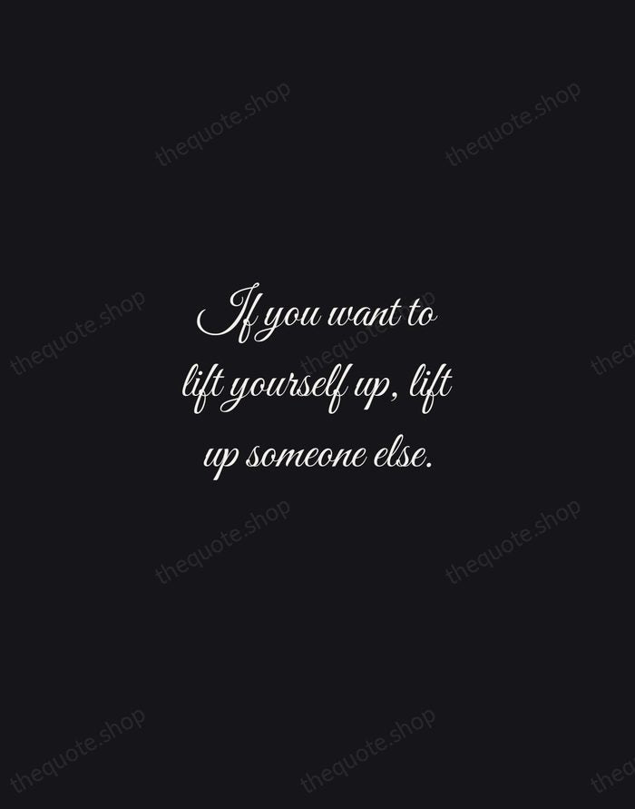 If you want to lift yourself up, lift up someone else. — Booker T. Washington — Night Script