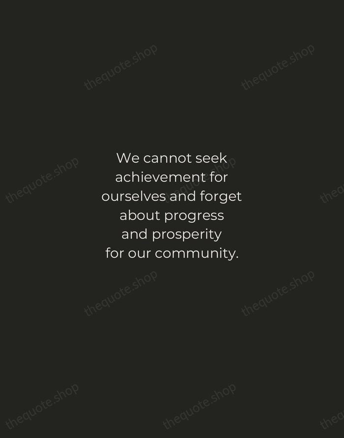We cannot seek achievement for ourselves and forget about progress and prosperity… — Cesar Chavez — Tracked Caps Unsigned