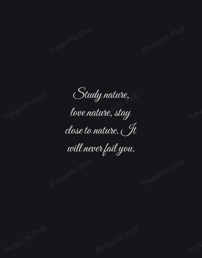 Study nature, love nature, stay close to nature. It will never fail… — Frank Lloyd Wright — Night Script