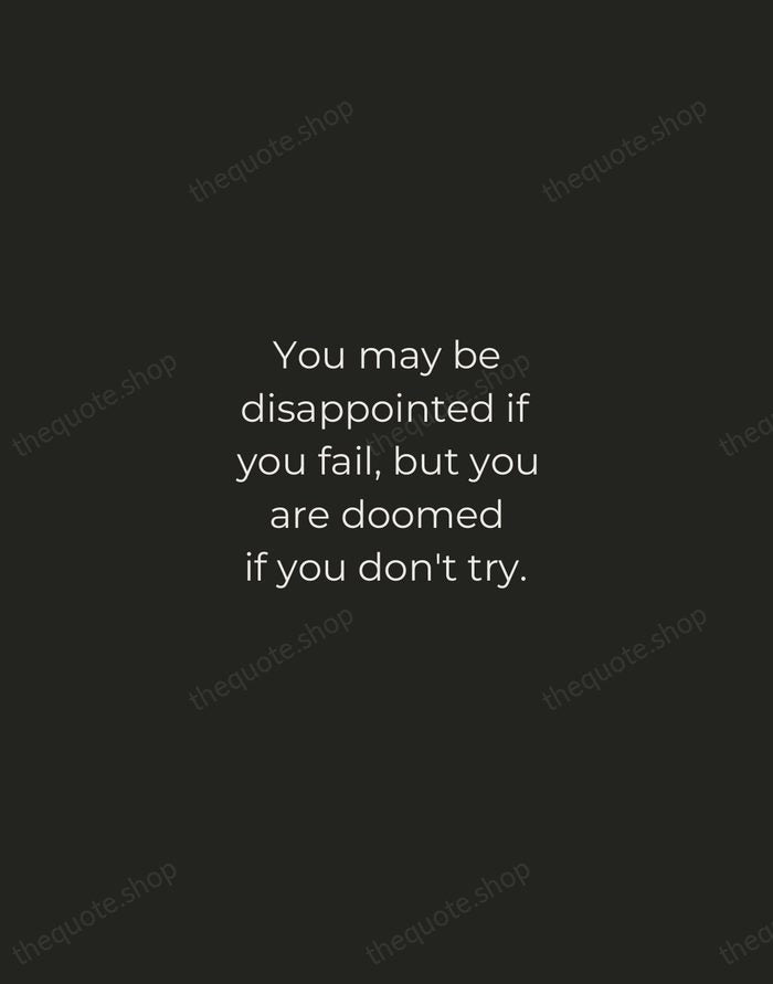 You may be disappointed if you fail, but you are doomed if… — Milton Hershey — Tracked Caps Unsigned
