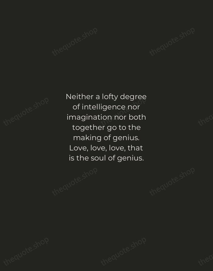 Neither a lofty degree of intelligence nor imagination nor both together go… — Wolfgang Amadeus Mozart — Tracked Caps Unsigned