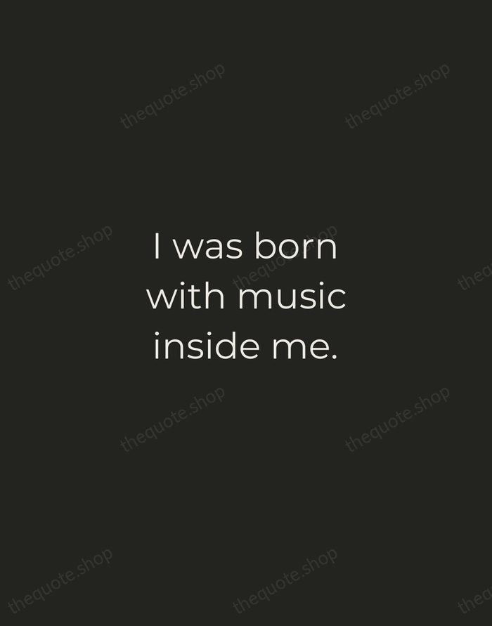 I was born with music inside me. — Ray Charles — Tracked Caps Unsigned