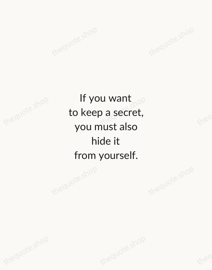 If you want to keep a secret, you must also hide it… — Chris Rock — Minimal Unsigned