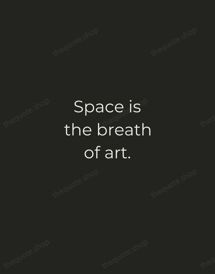 Space is the breath of art. — Frank Lloyd Wright — Tracked Caps Unsigned