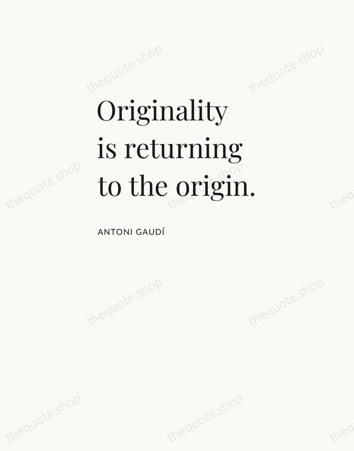 Originality is returning to the origin. — Antoni Gaudí — Asymmetric Left