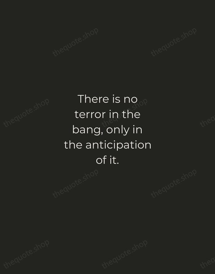 There is no terror in the bang, only in the anticipation of… — Alfred Hitchcock — Tracked Caps Unsigned