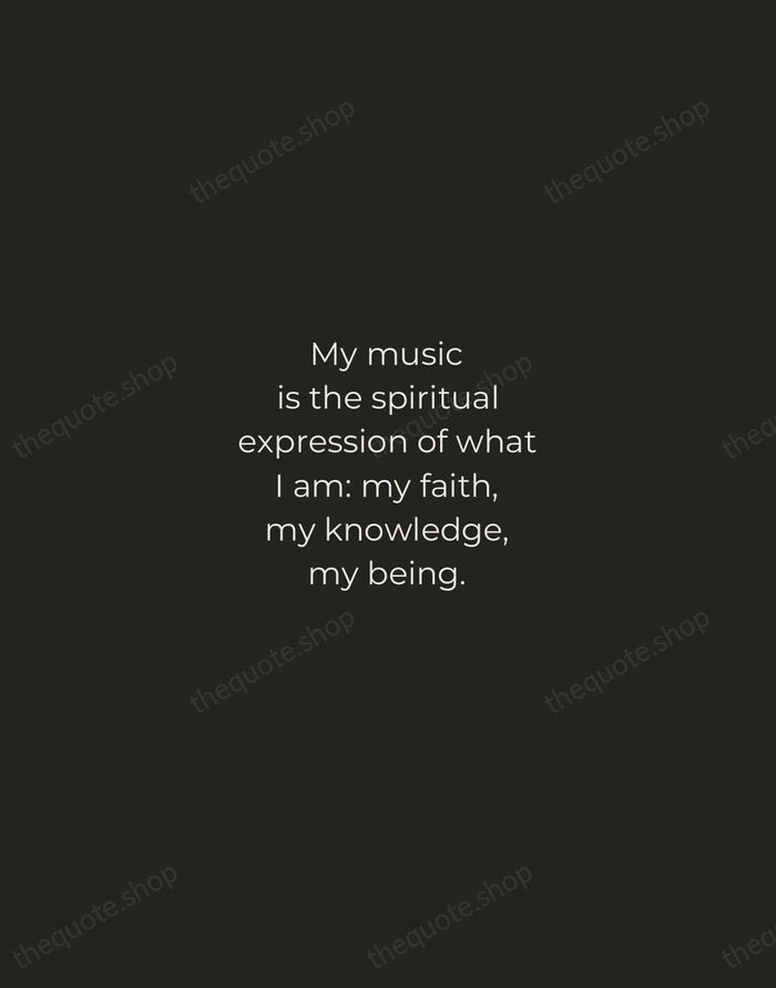 My music is the spiritual expression of what I am: my faith… — John Coltrane — Tracked Caps Unsigned