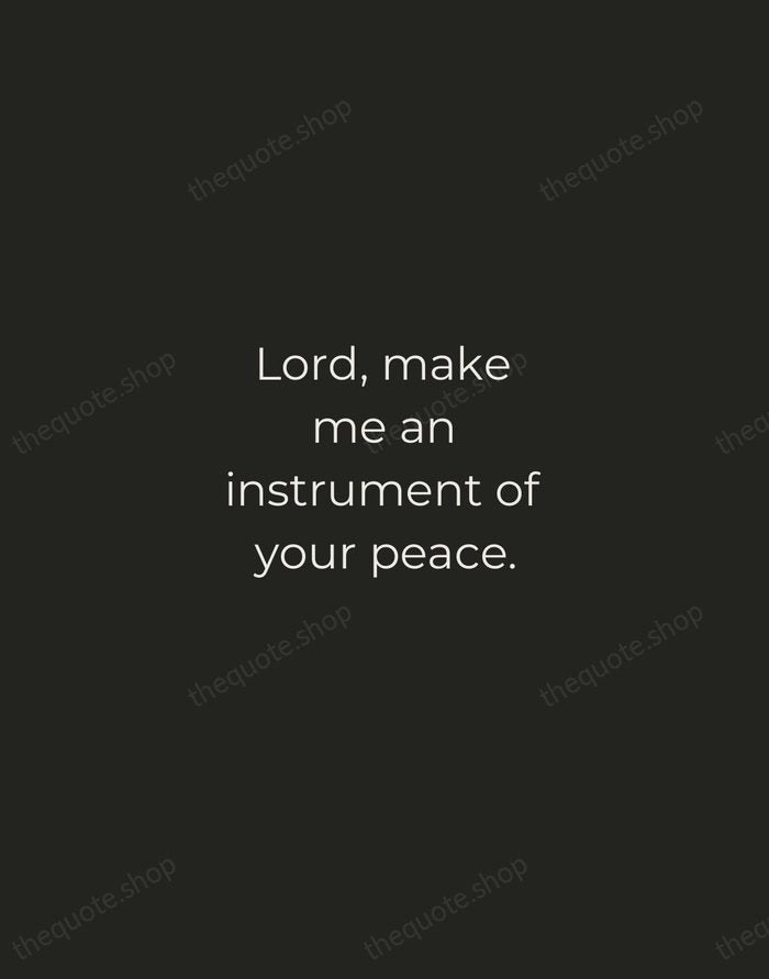 Lord, make me an instrument of your peace. — Saint Francis of Assisi — Tracked Caps Unsigned