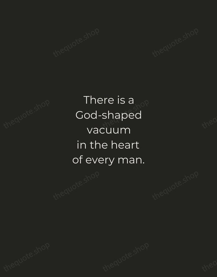 There is a God-shaped vacuum in the heart of every man. — Blaise Pascal — Tracked Caps Unsigned