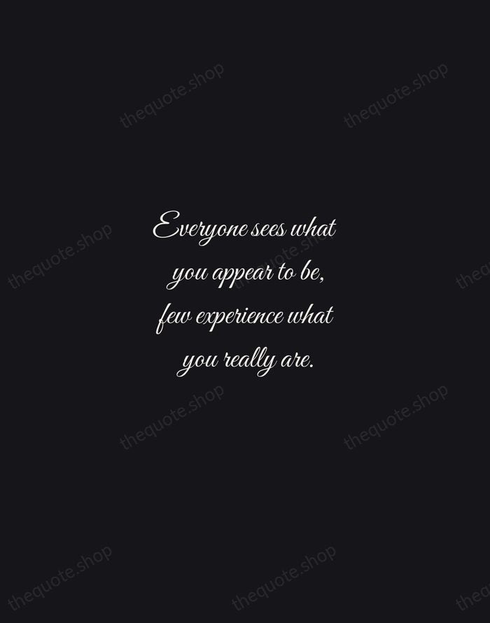 Everyone sees what you appear to be, few experience what you really… — Niccolò Machiavelli — Night Script