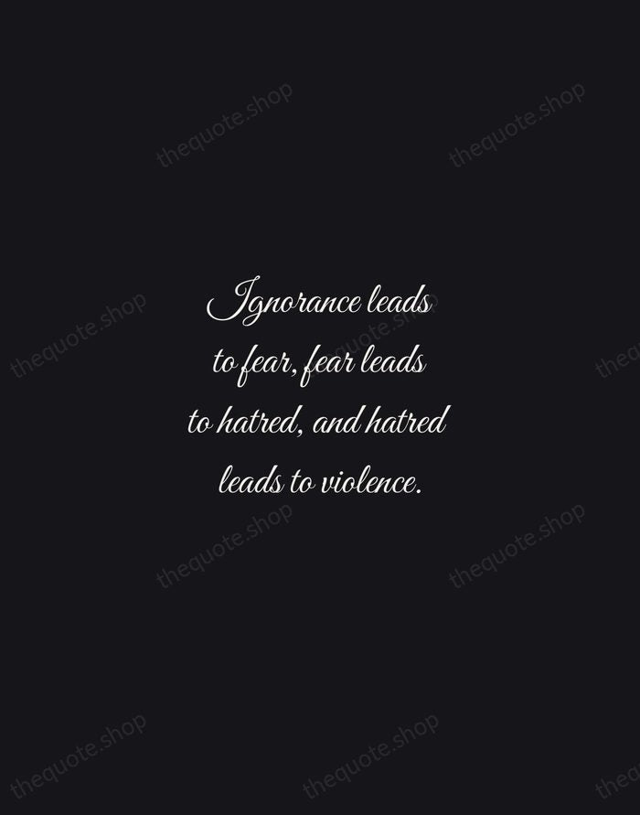 Ignorance leads to fear, fear leads to hatred, and hatred leads to… — Averroes — Night Script