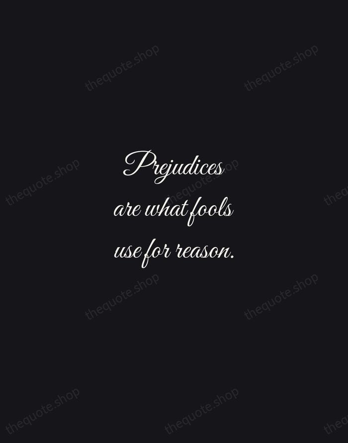 Prejudices are what fools use for reason. — Voltaire — Night Script