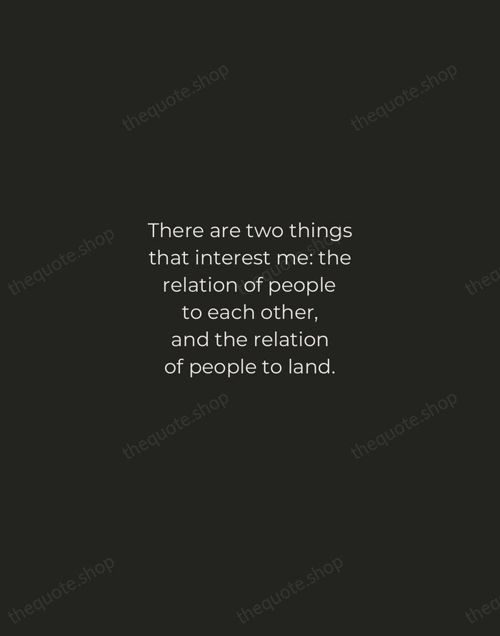 There are two things that interest me: the relation of people to… — Aldo Leopold — Tracked Caps Unsigned