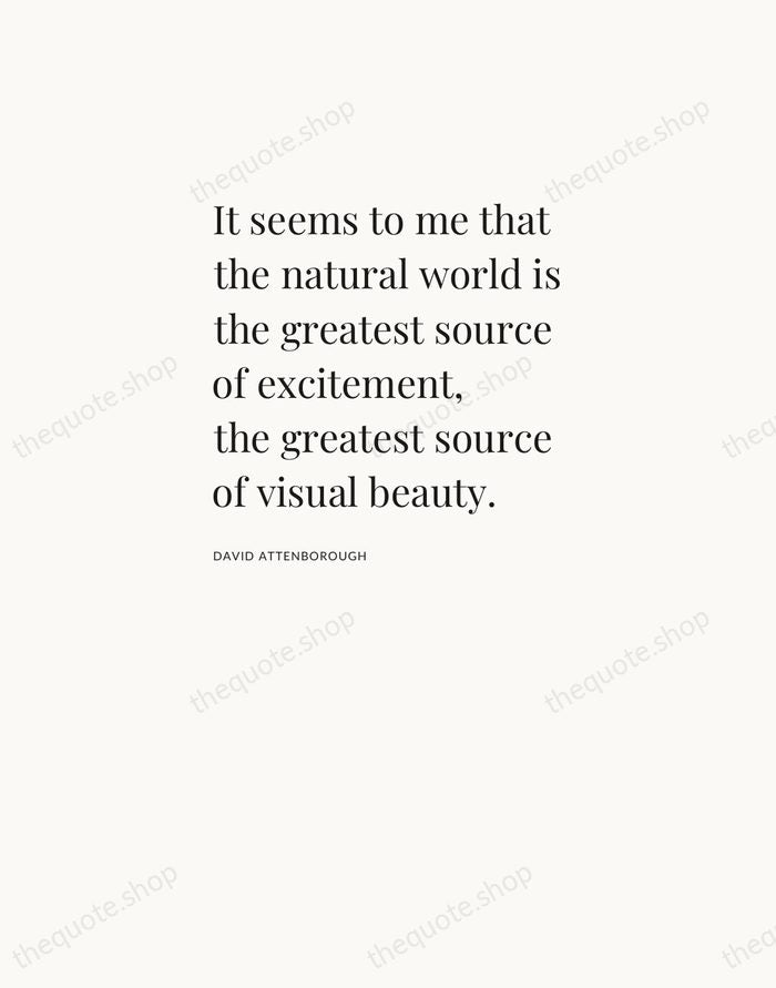 It seems to me that the natural world is the greatest source… — David Attenborough — Asymmetric Left