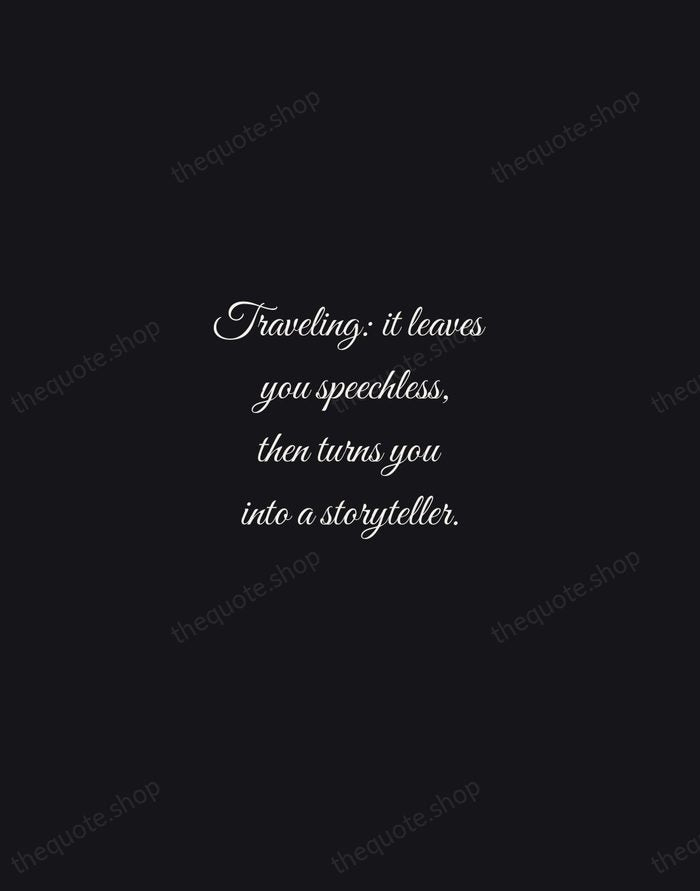 Traveling: it leaves you speechless, then turns you into a storyteller. — Ibn Battuta — Night Script