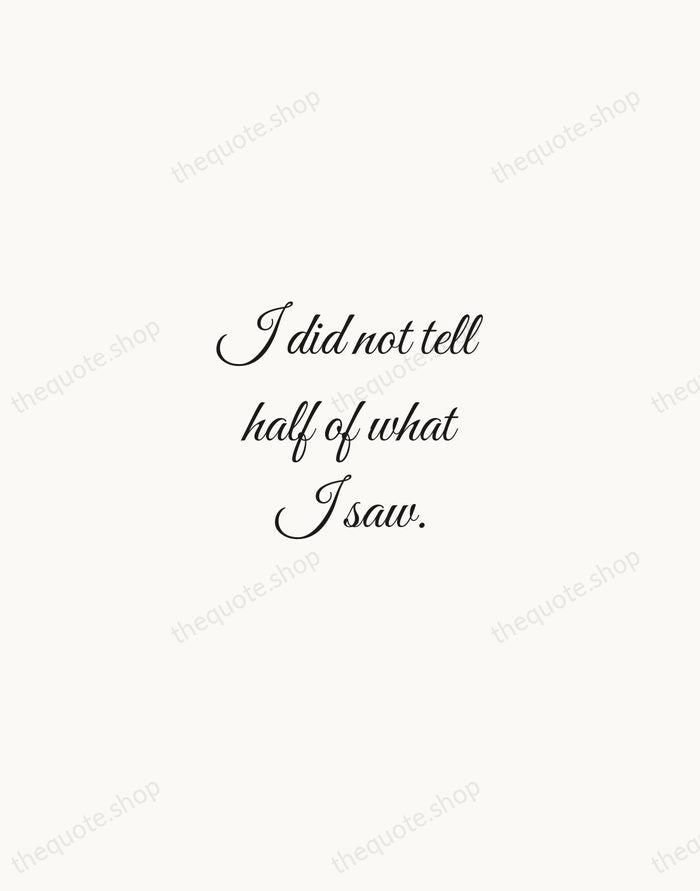 I did not tell half of what I saw. — Marco Polo — Script Whisper