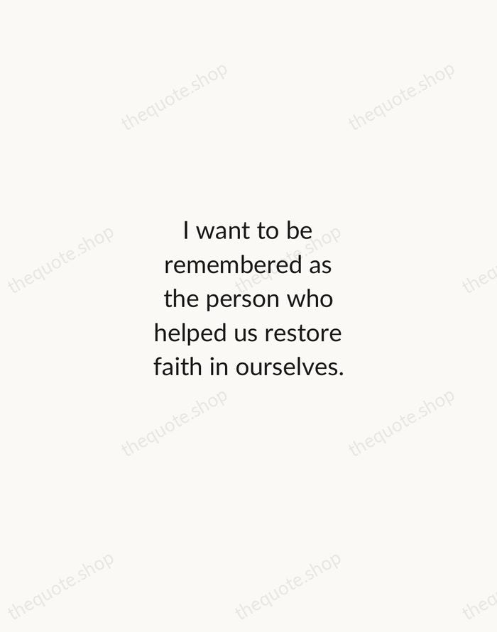 I want to be remembered as the person who helped us restore… — Wilma Mankiller — Minimal Unsigned