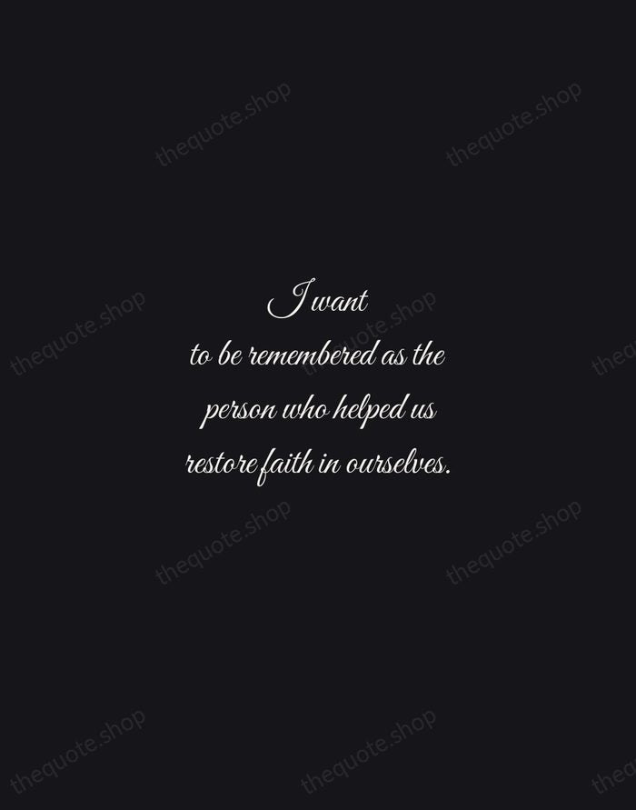 I want to be remembered as the person who helped us restore… — Wilma Mankiller — Night Script