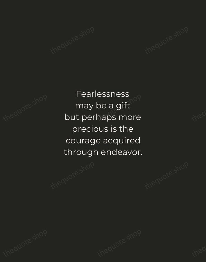 Fearlessness may be a gift but perhaps more precious is the courage… — Aung San Suu Kyi — Tracked Caps Unsigned