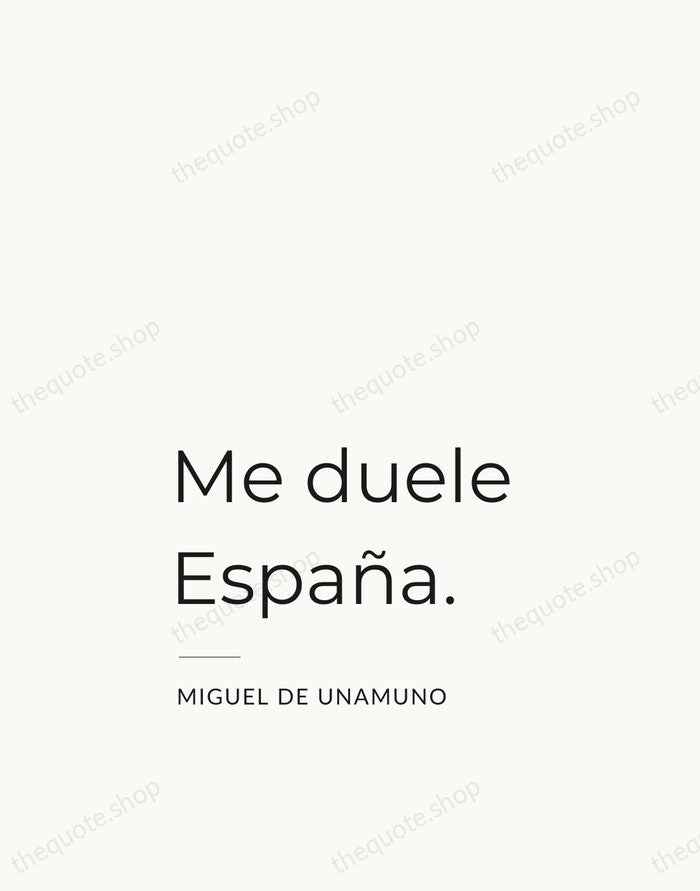 Me duele España. — Miguel de Unamuno — Studio Left