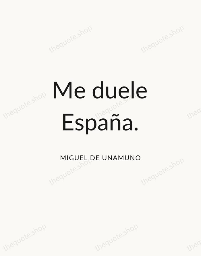 Me duele España. — Miguel de Unamuno — Modern Sans Calm