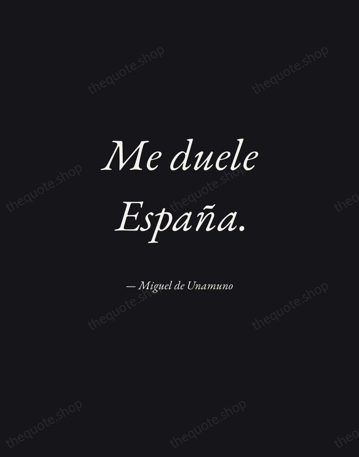 Me duele España. — Miguel de Unamuno — Manuscript Italic