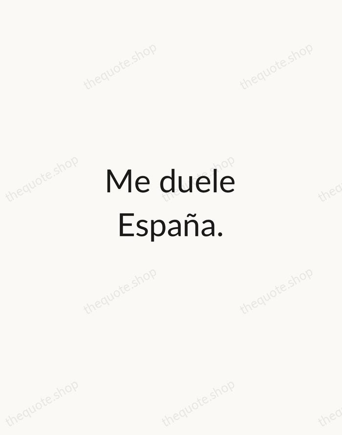 Me duele España. — Miguel de Unamuno — Minimal Unsigned