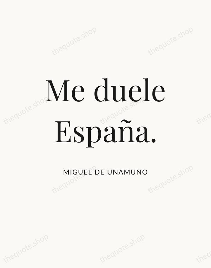 Me duele España. — Miguel de Unamuno — Statement Serif