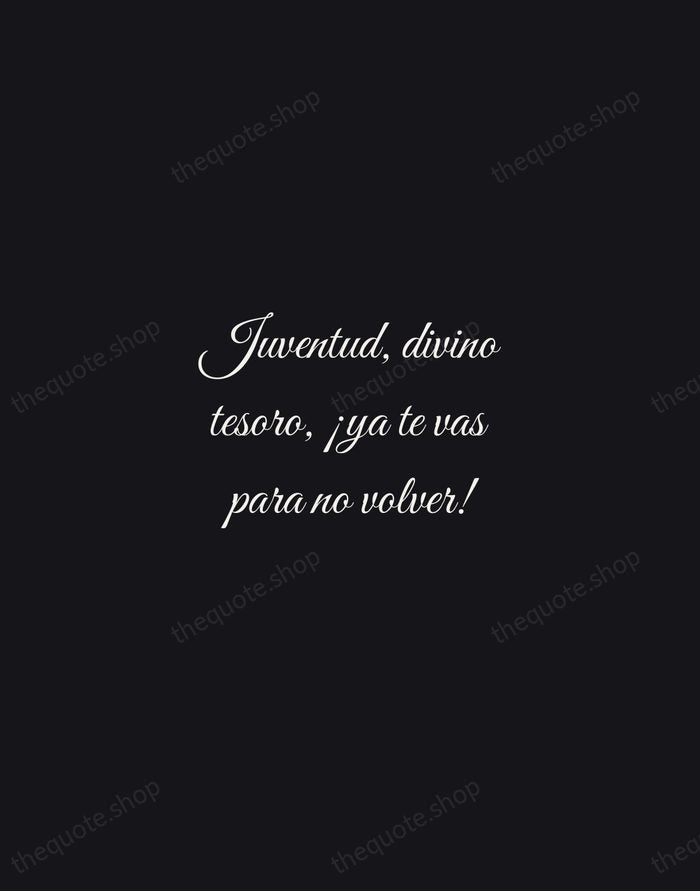Juventud, divino tesoro, ¡ya te vas para no volver! — Rubén Darío — Night Script