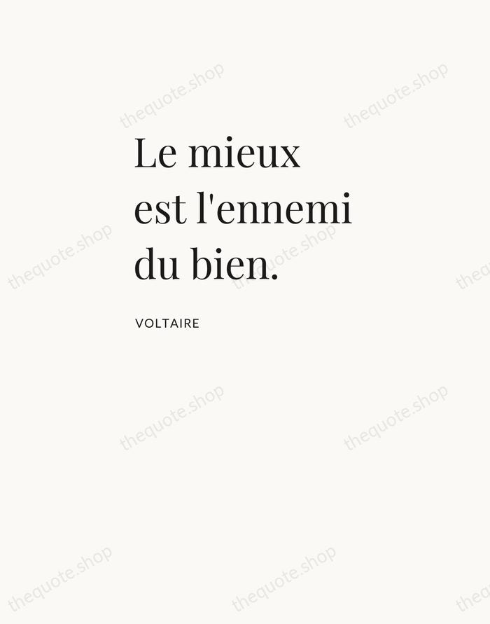 Le mieux est l'ennemi du bien. — Voltaire — Asymmetric Left