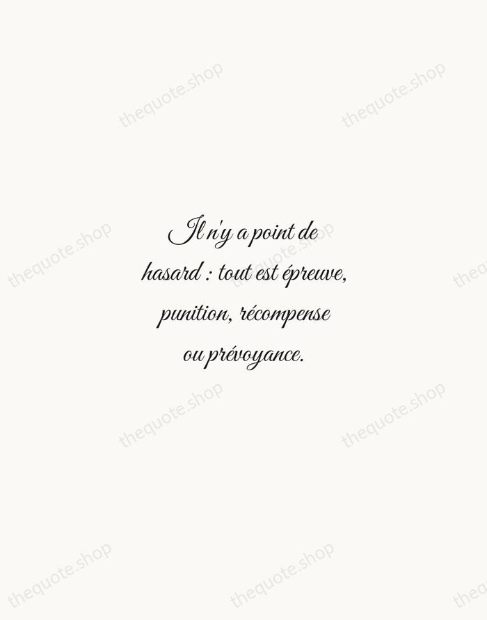 Il n'y a point de hasard : tout est épreuve, punition, récompense… — Voltaire — Script Whisper