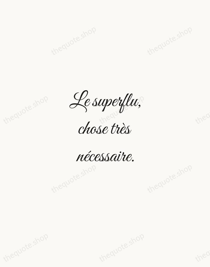 Le superflu, chose très nécessaire. — Voltaire — Script Whisper