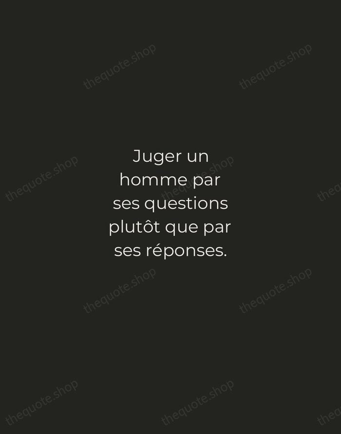 Juger un homme par ses questions plutôt que par ses réponses. — Voltaire — Tracked Caps Unsigned