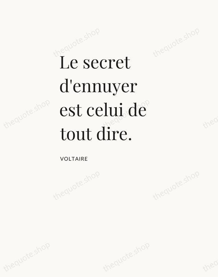 Le secret d'ennuyer est celui de tout dire. — Voltaire — Asymmetric Left
