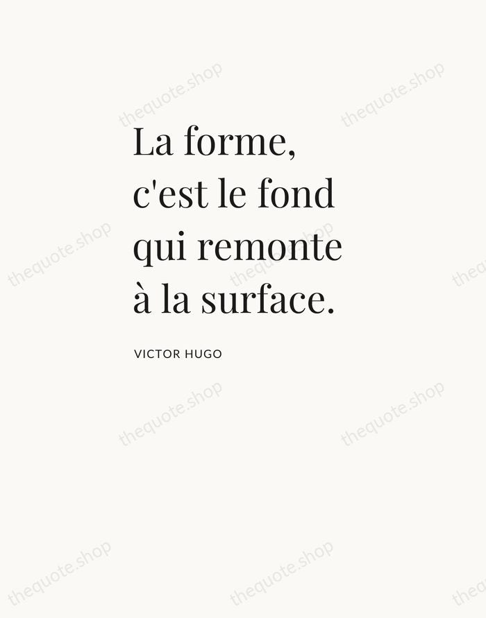 La forme, c'est le fond qui remonte à la surface. — Victor Hugo — Asymmetric Left